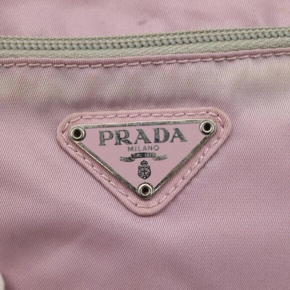 PRADA Shoulder Bag Nylon Pink Silver Auth - Picture 13 of 16